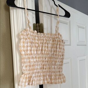Together Beige Smocked Camisole